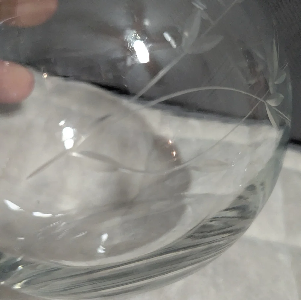 Princess House Heritage Cotton Ball / Candy Jar - Hand Blown Crystal. Vintage - Picture 8 of 9